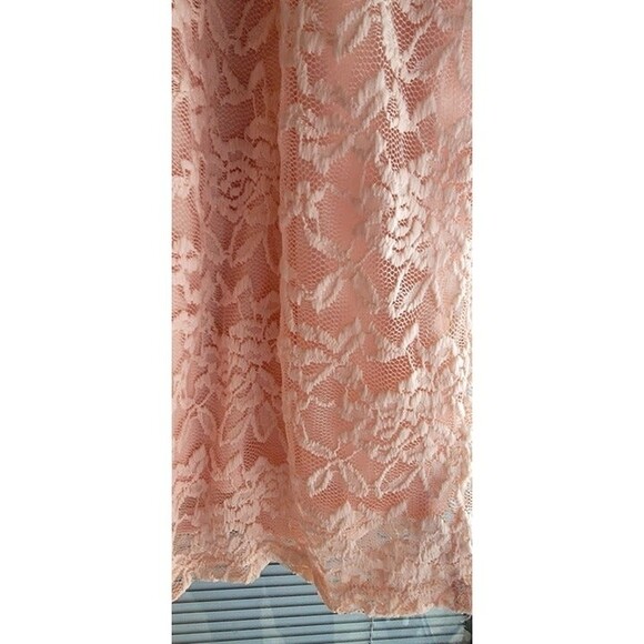 Faith and Joy Peach Lace Blouse Size Large - Picture 3 of 5